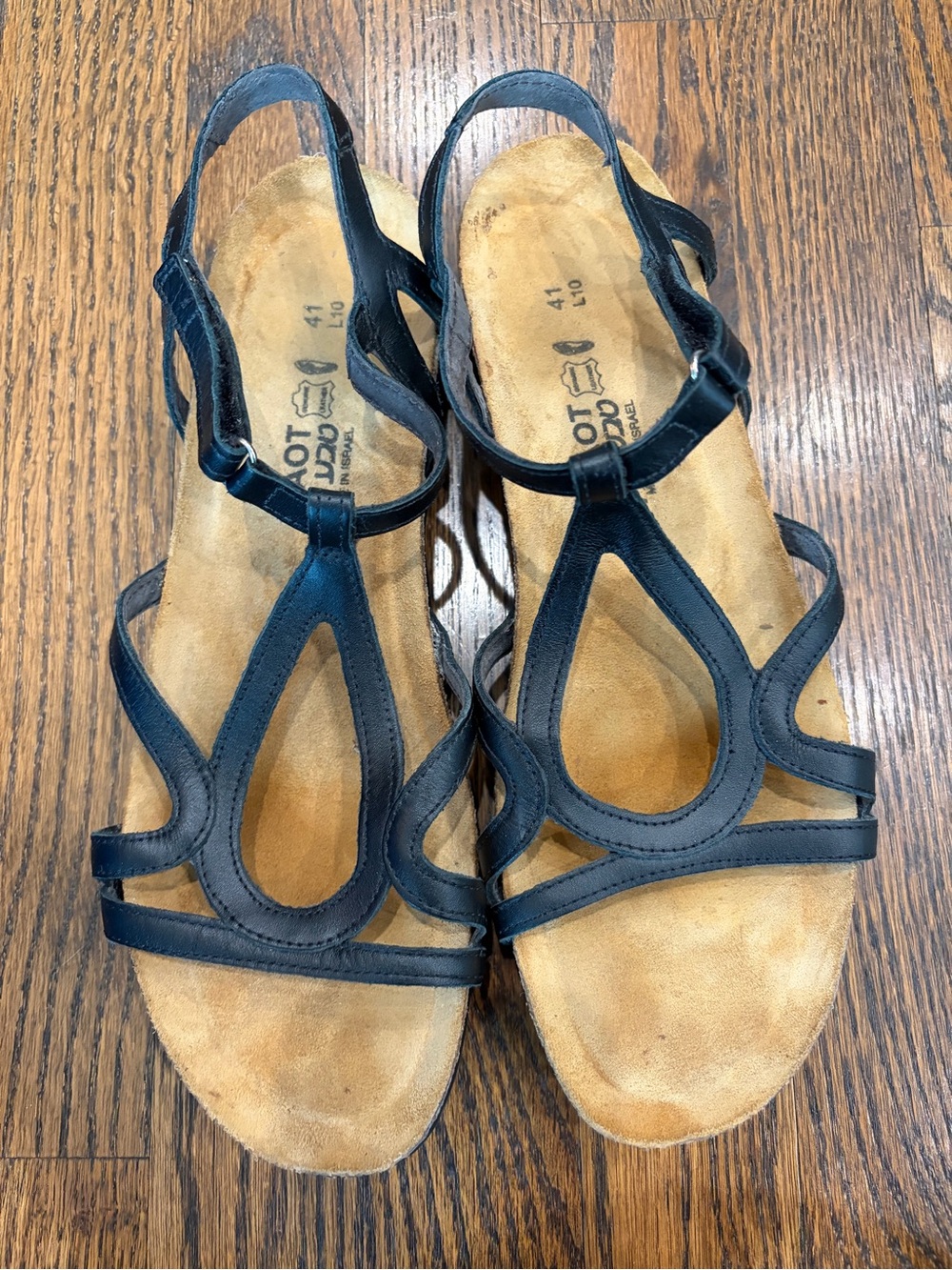 NAOT Dorith Black Raven Strappy Leather Sandals - Picture 3 of 8